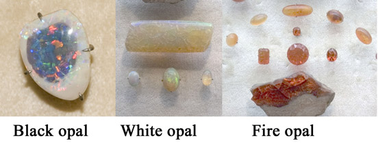 opal types  black, white, and fire Roland Scal