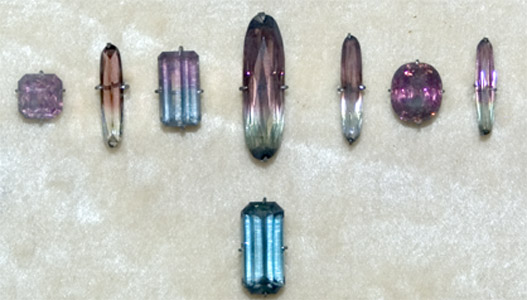 facet tourmaline crystals watermelon Roland Scal