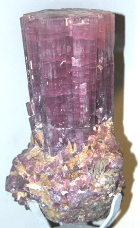 large elbaite crystal cranberry color Roland Scal
