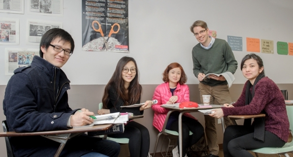 Port of Entry students sitting in a classroom