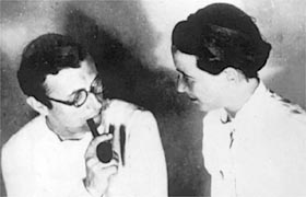 Jean Paul Sartre and Simone de Beauvoir in 1938  http://www.mbl.is/serefni/debeauvoir/myndir/sdb_sartre.jpg 