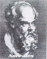 Black and White charcoal drawing of Socrates
