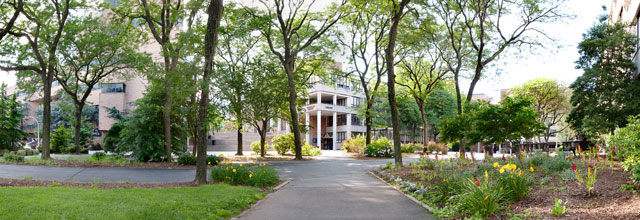 exterior view of Kurt R. Schmeller Library at Queensborough Community College