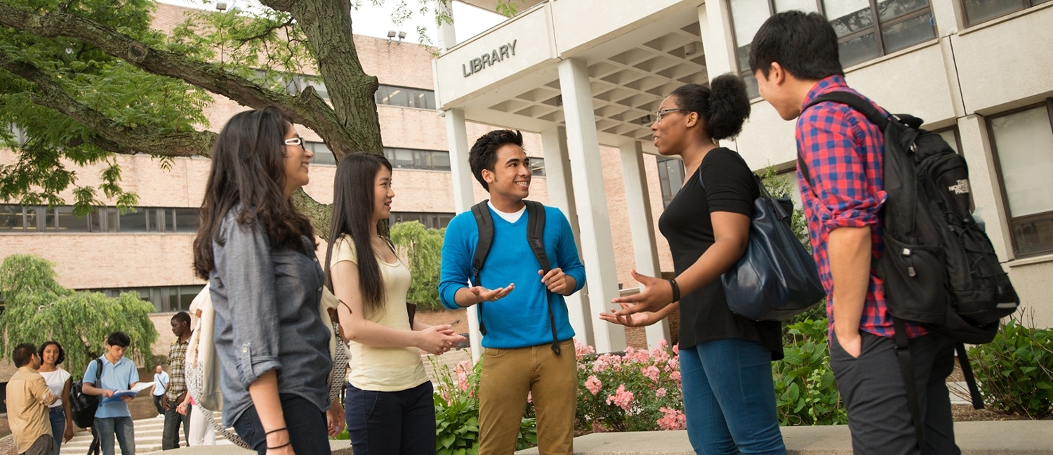 students on campus