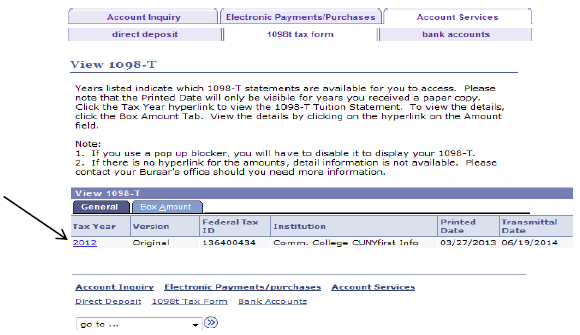 viewing your 1098t tax form in cunyfirst 1080 t form