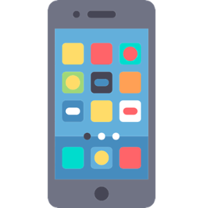 A graphic design of a smart phone