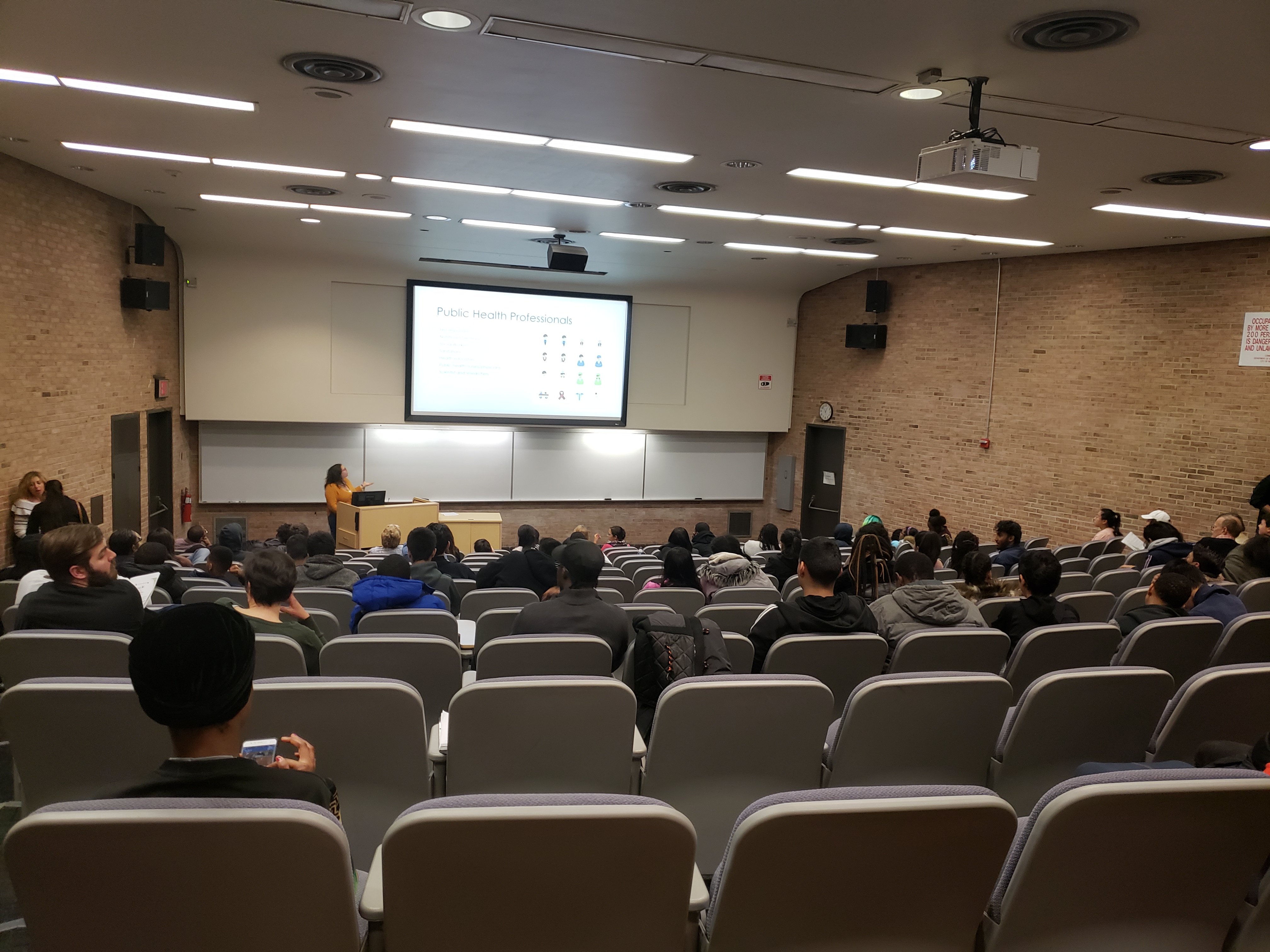 2018 Career Day Presentation in auditorium