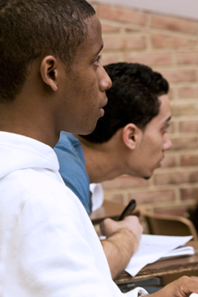 students listening
