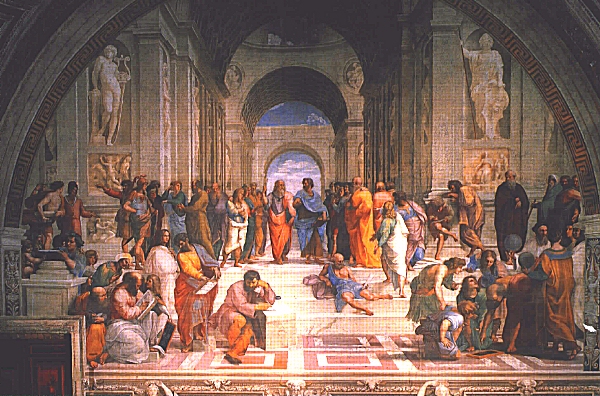 Painting of Socrates and Plato and Others by Raphael