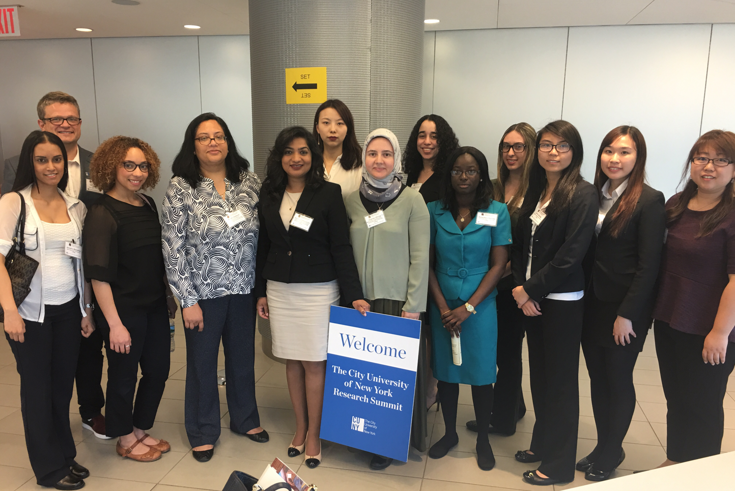 Faculty and students representing QCC at the 2017 CUNY Research Summit Women in Science and Engineering -WiSE- conference