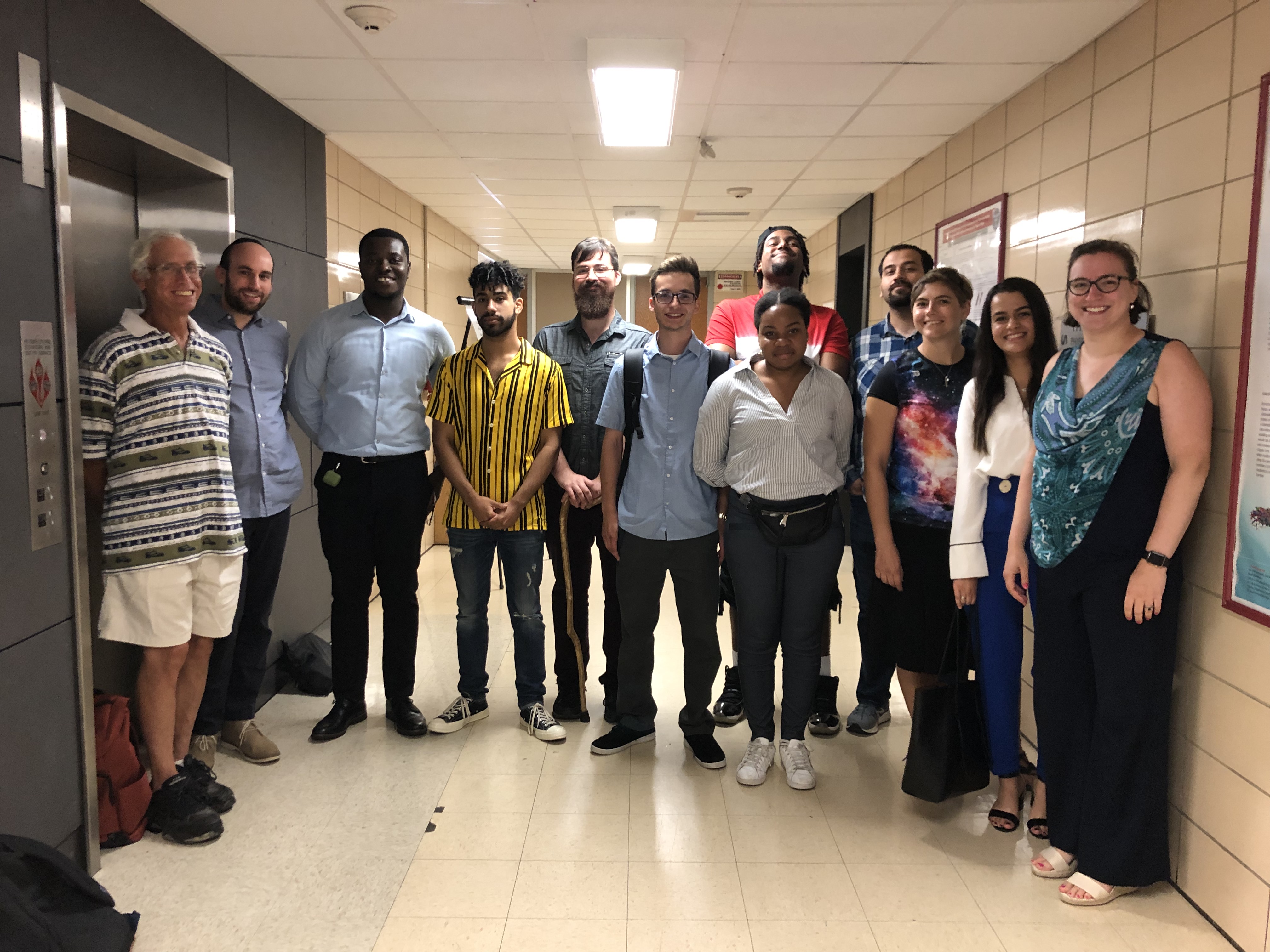 A group picture of the students and faculty that participated in the 2019 REU Program
