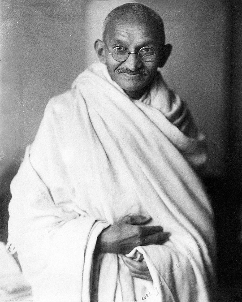 Studio Portrait of Mahatma Gandhi