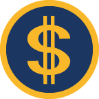 Tuition Logo that shows the dollar sign in a dark circle