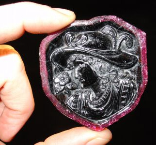 carved tourmaline slice Wallace Chan Roland Scal