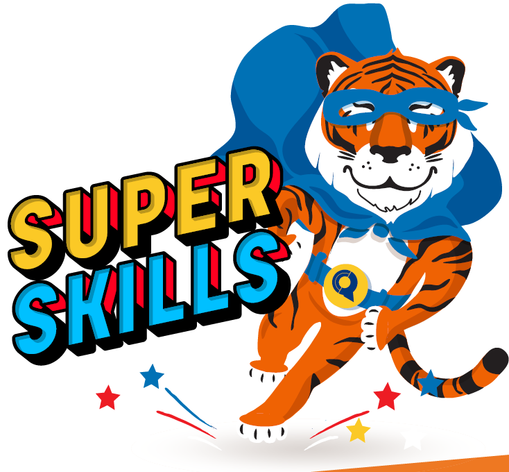 super skills with QCC mascot tiger