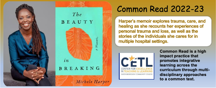 Common Read Banner for 2023 showcasing author Dr. Michele Harper