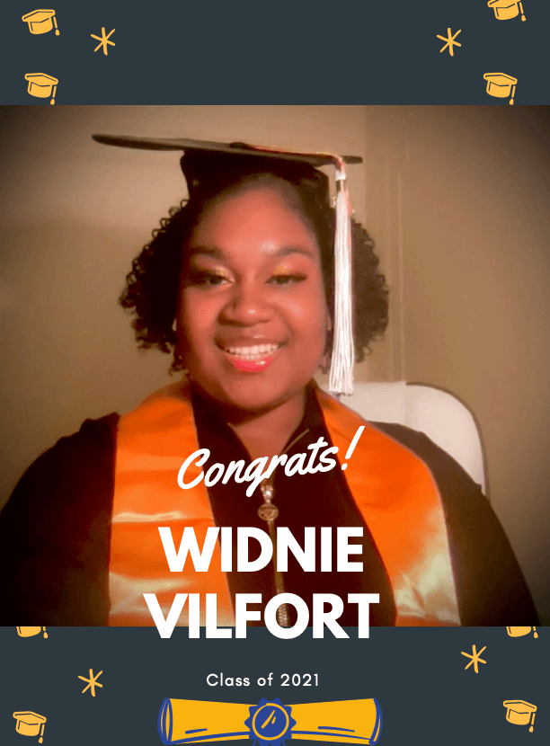 Image of Widnie Vilfort, QCC Commencement 2021