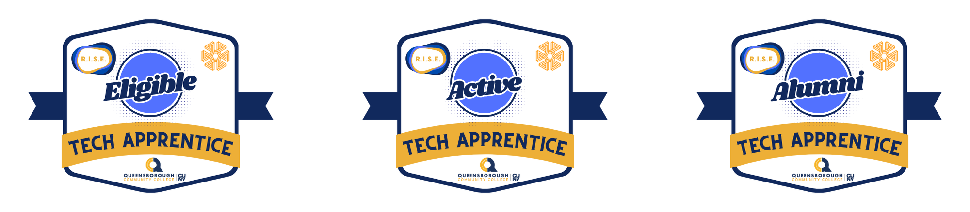 Eligible, Active and Alumni Tech Apprentice Credly Badges