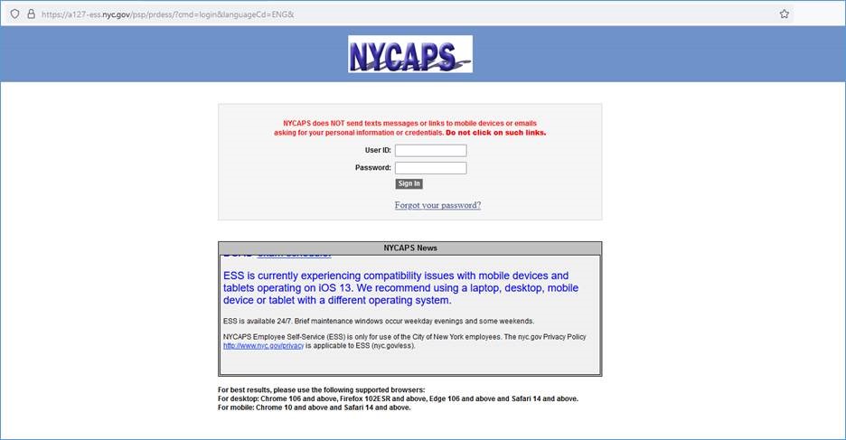 NYCAPS homepage image
