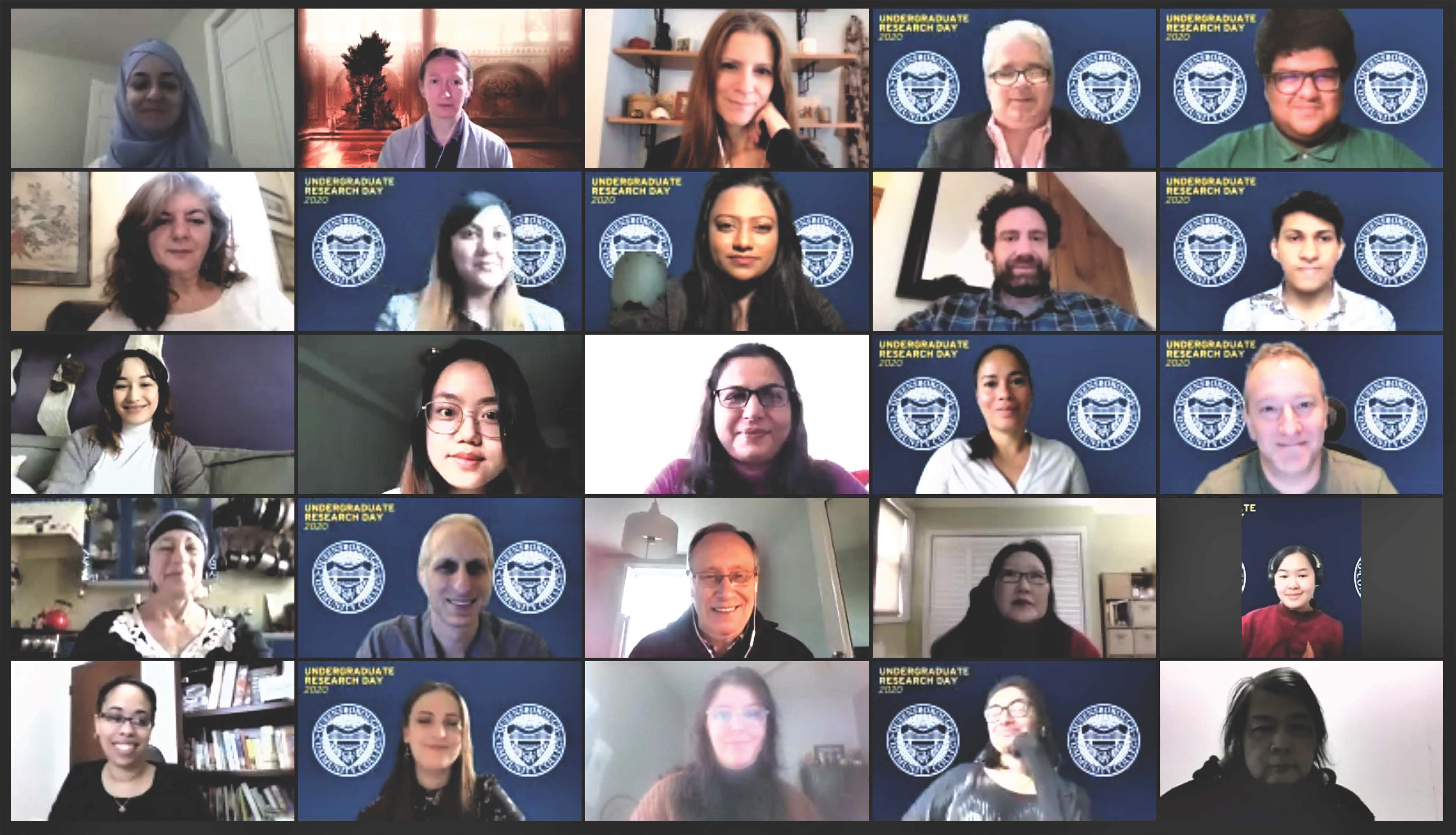 Participants in the 2020 Queensborough Undergraduate Research Day virtual gathering