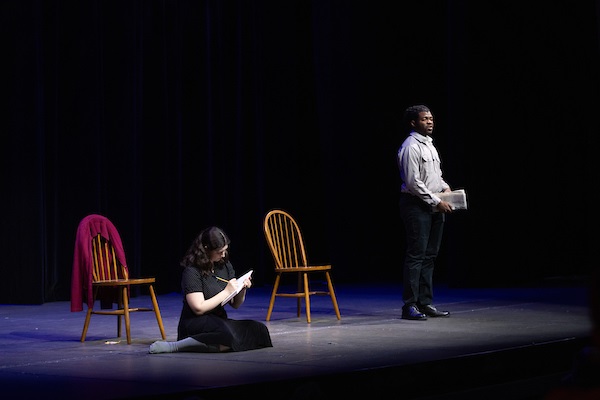 QCC students portraying Anne Frank and Martin Luther King, Jr. 