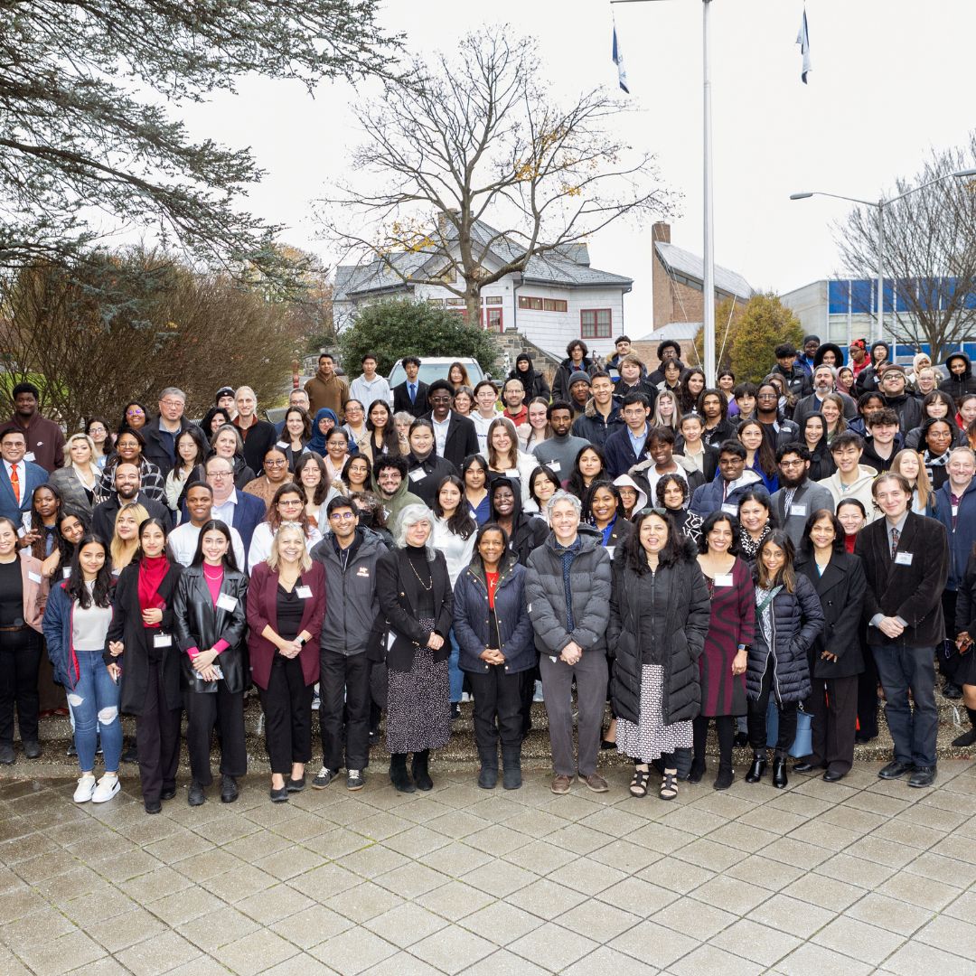 faculty and students at the creative works day