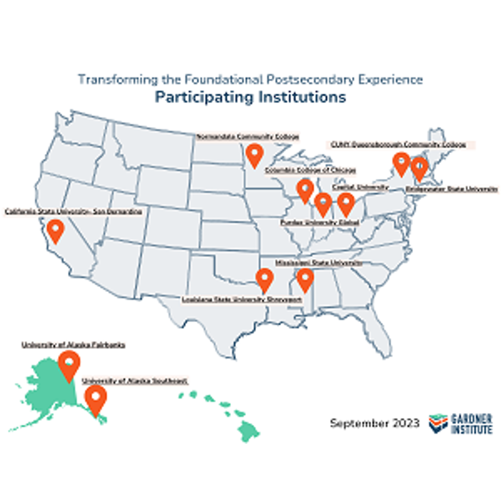 map of participating institutions
