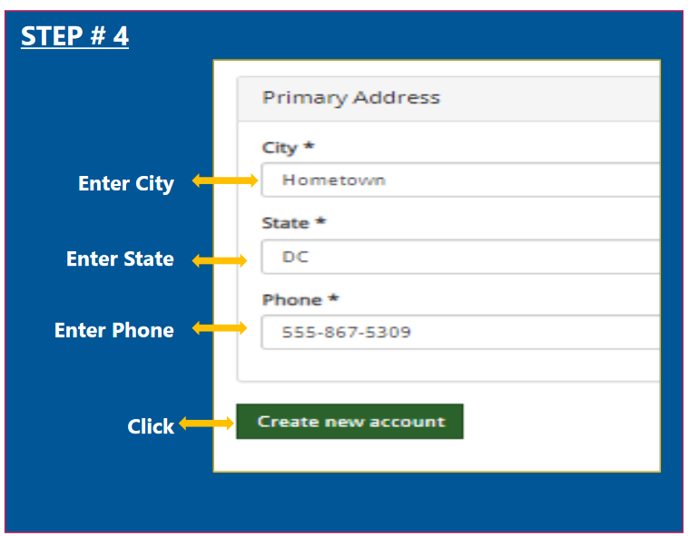 Creating an Account Image #3