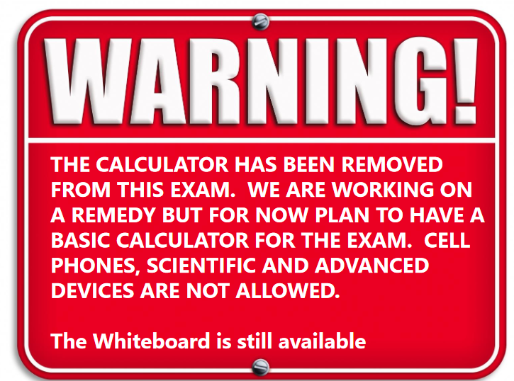 NLN Warning Calculator Sign