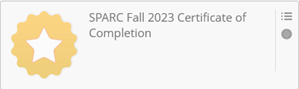 sparc certificate of completion