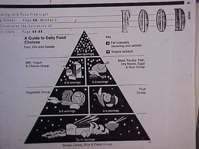Food pyramid: FDA recommendations