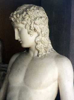 A statue of Eros possibly done by a Roman artist Praxiteles