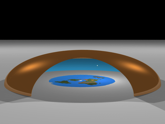 flat earth map gif