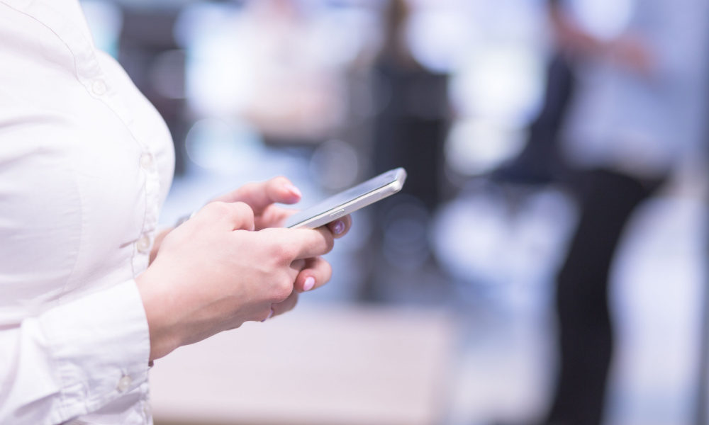 woman using cellphone