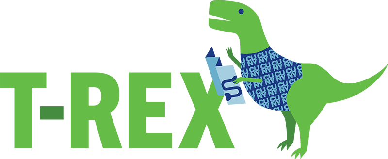 dinosaur graphic logo for CUNY Transfer Explore