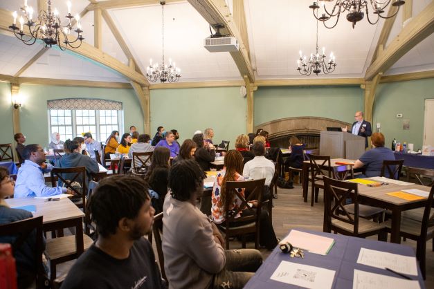 Orientation attendees listen to Dr. Nerios address.jpg