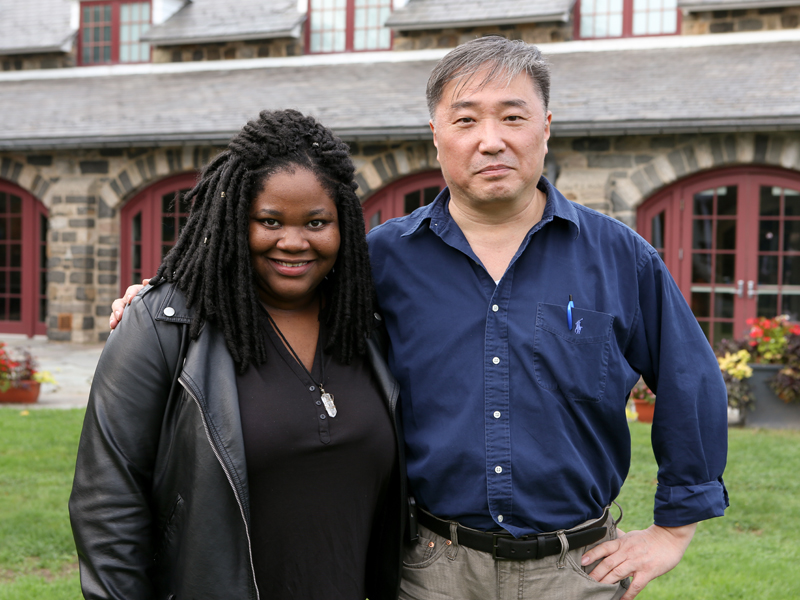 Dr. Jun Shin with CRSP Mentee Keiann Simon