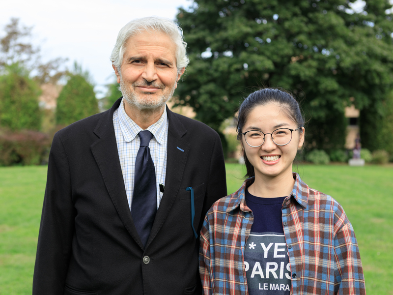 Dr. Sasan Karimi with CRSP Mentee Biling Chen