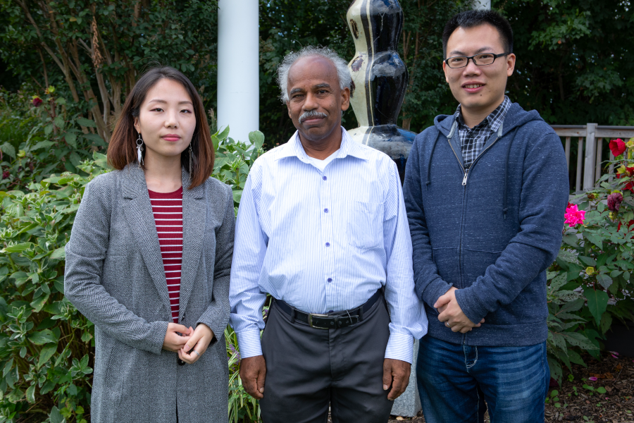 Dr. Sunil Dehipawala with CRSP Mentees Heesoo Cho and Qi Pan