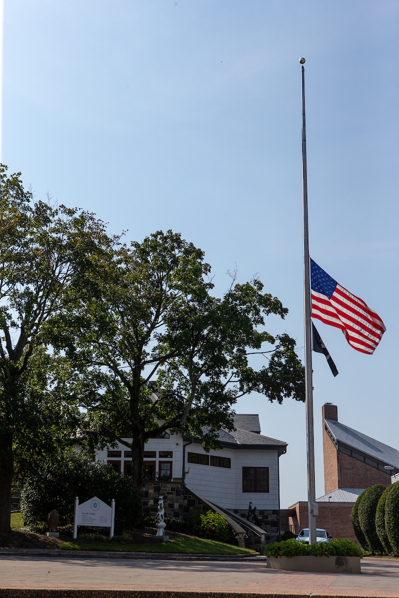 US flag waving